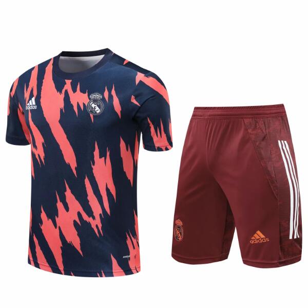 Real Madrid Navy Pink Training Sets Shorts with Shirt 2020/21